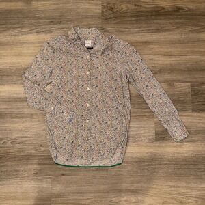 Paul Smith Floral Button Down Shirt Womens IT 38 Multicolor Cotton Made Italy